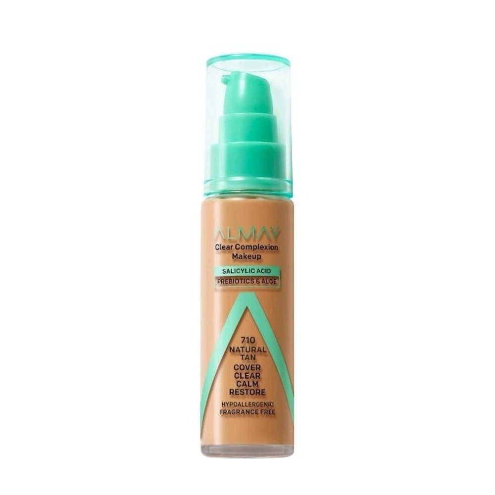 ALMAY Clear Complexion Makeup w/Salicylic Acid, Prebiotics &Aloe 710 natural tan